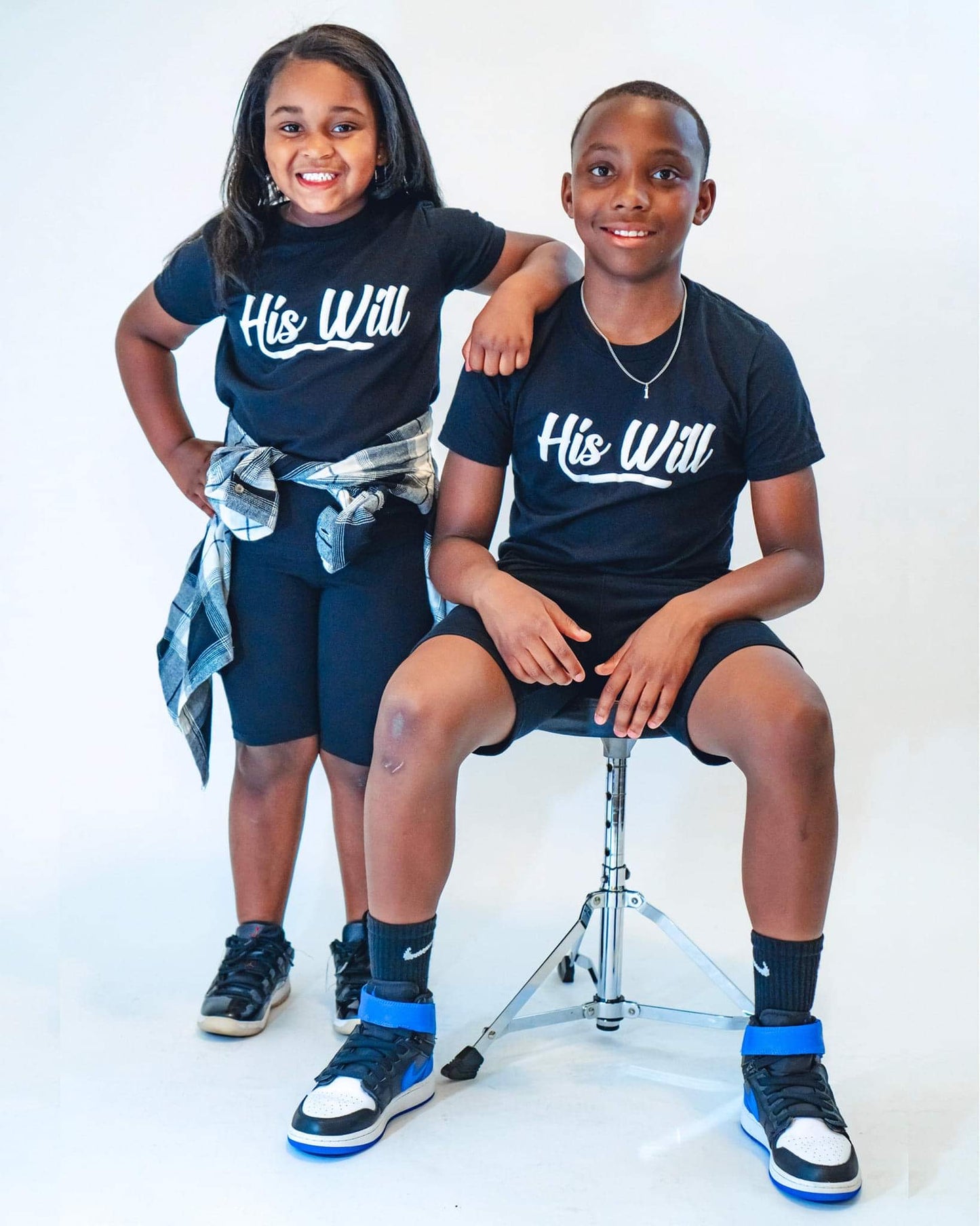 His Will Kid's Crew Tee (Black)