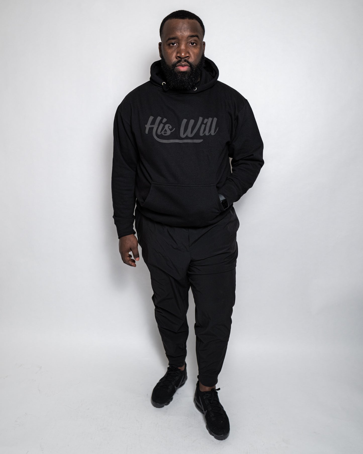 His Will Black Tone Hoodie
