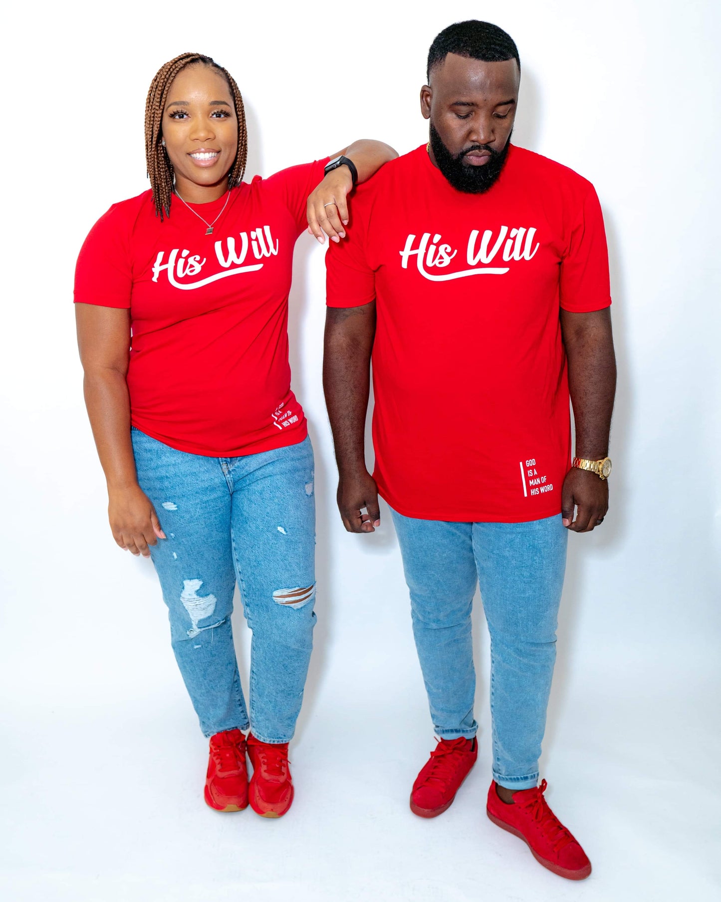 His Will Crew Tee (Cherry Red)