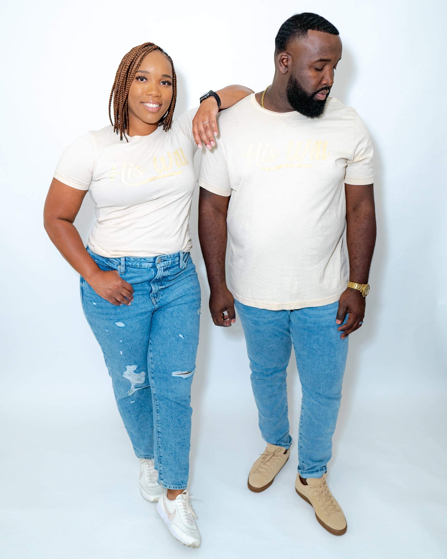 His Will Soft Cream Tone Tee