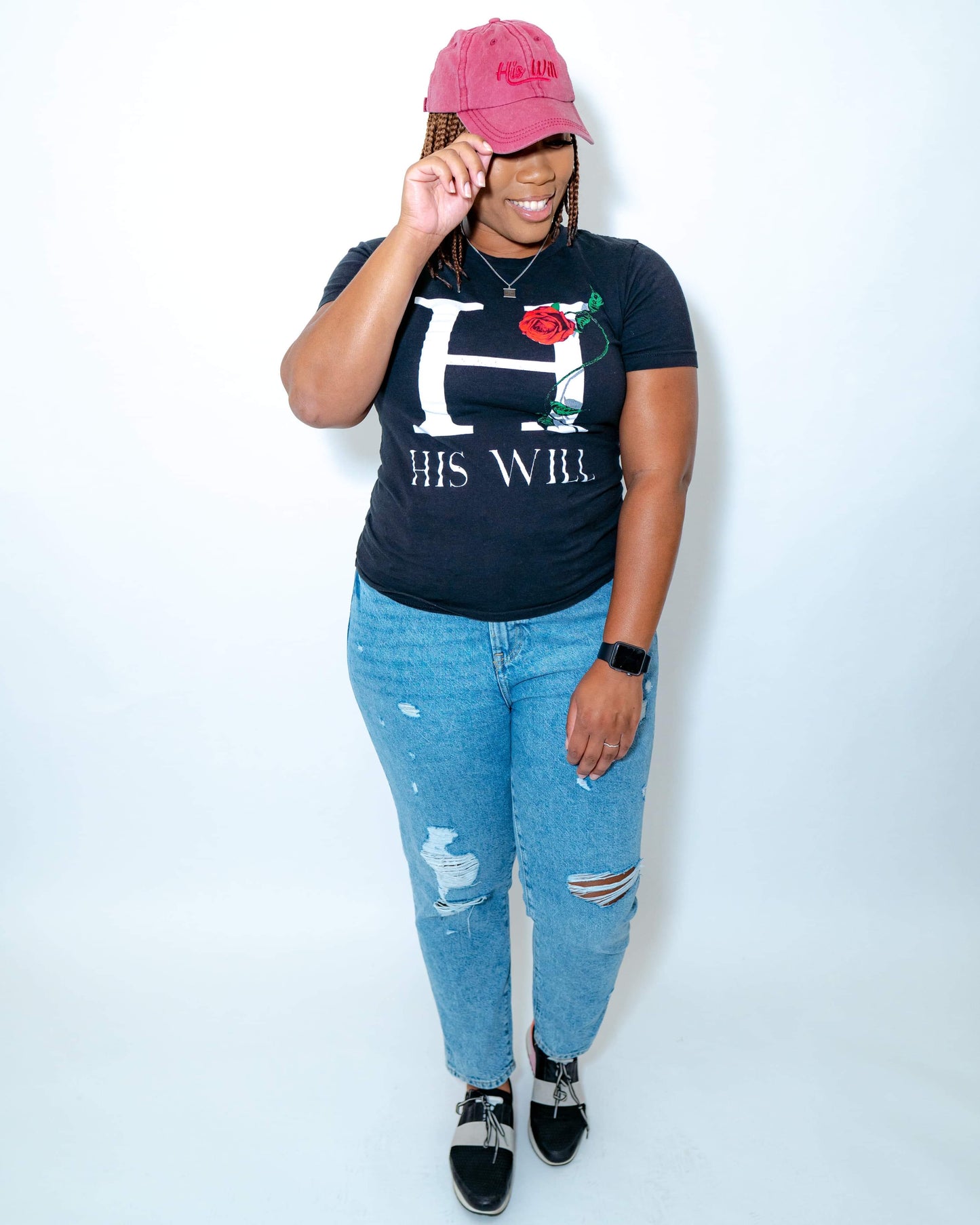 His Will He Rose Black Tee