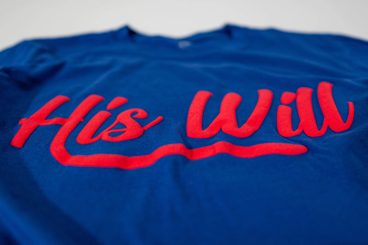 His Will Puff Tee (Metro Blue)