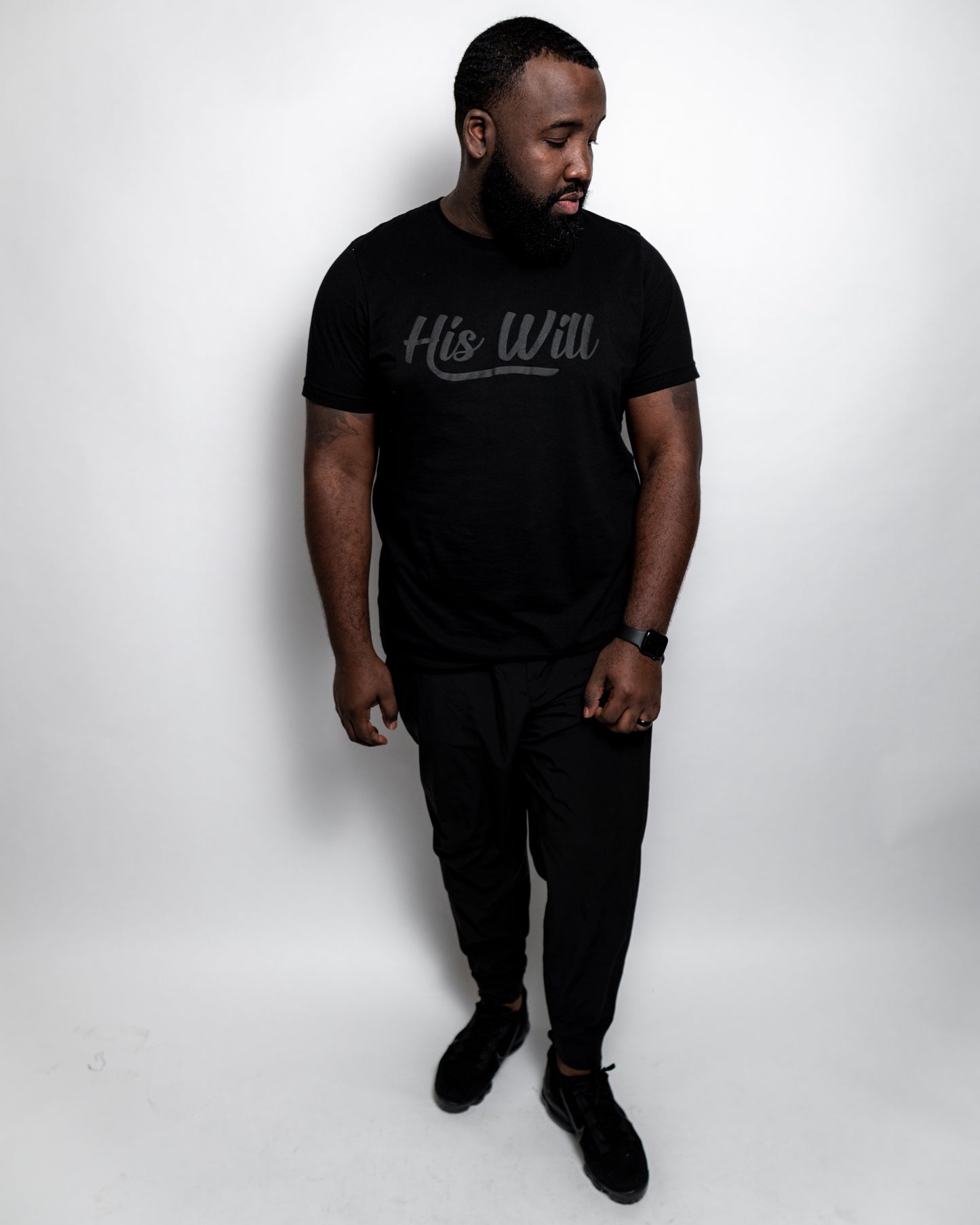 His Will Matte Black Tone Tee